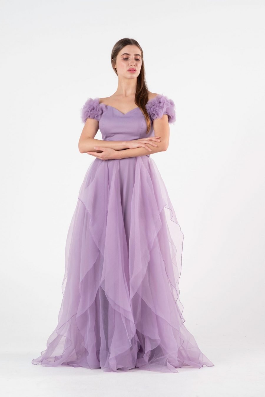 Off-Shoulder Princess Evening Dress - Image 7