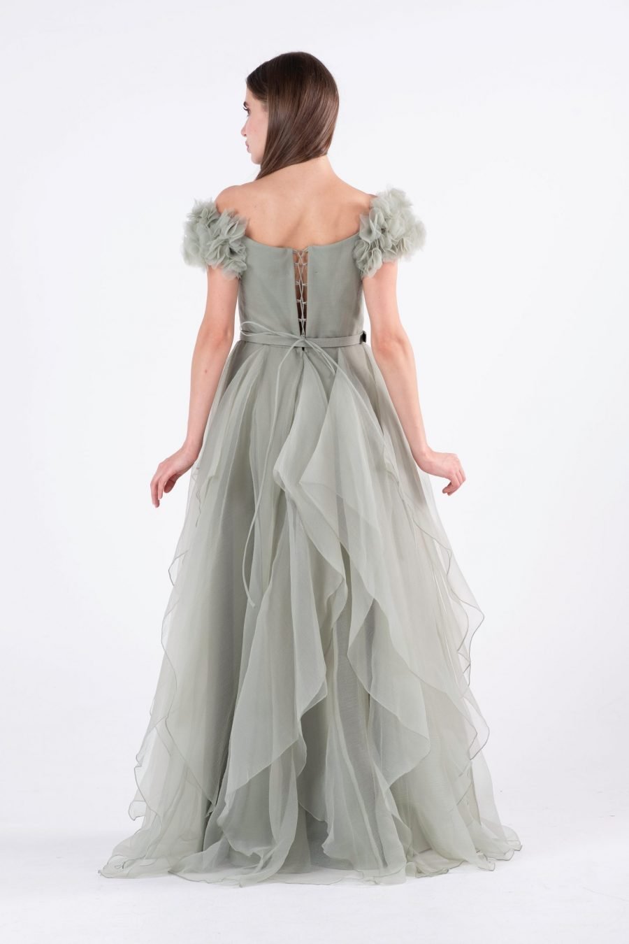 Off-Shoulder Princess Evening Dress - Image 9