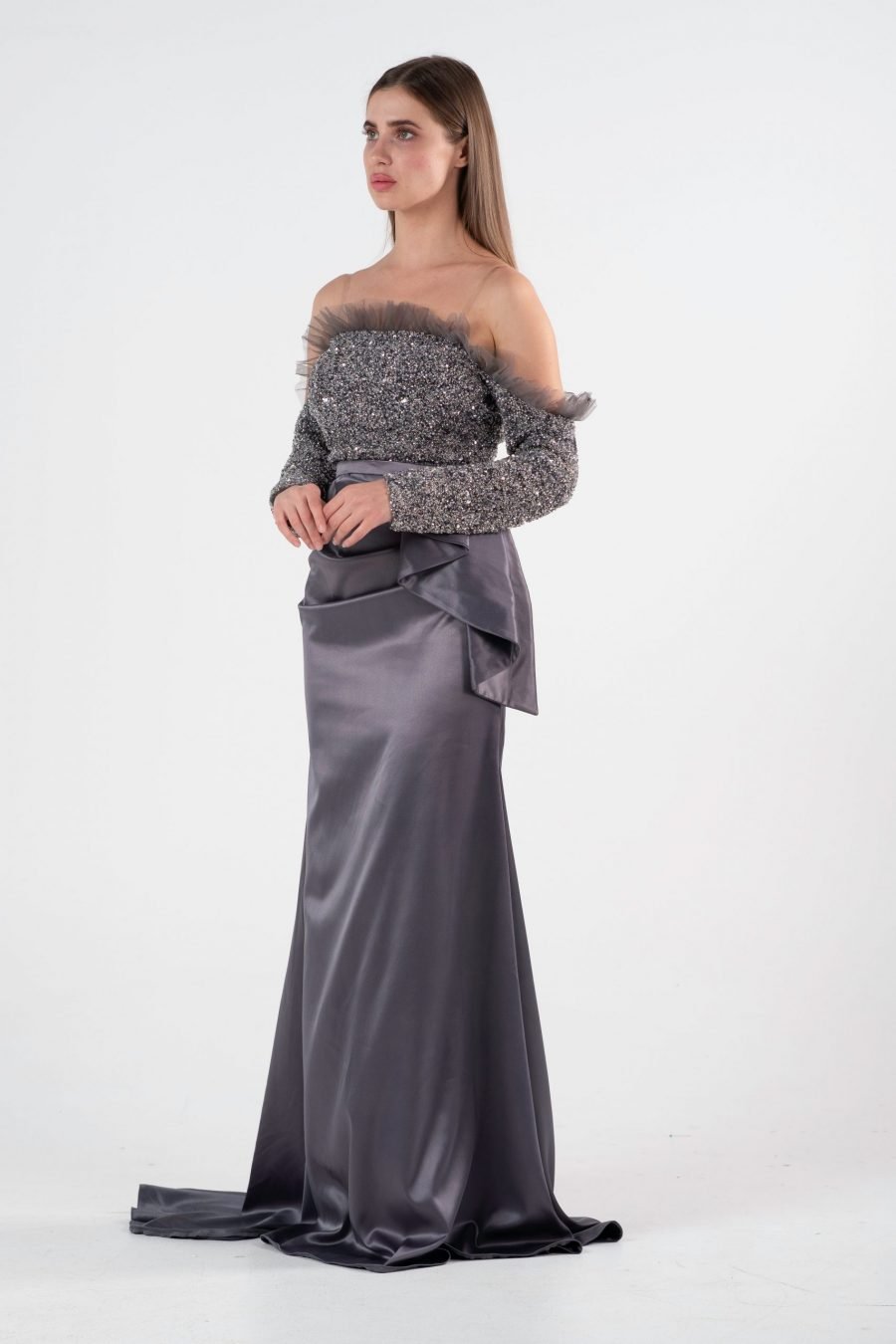 Off-Shoulder Mermaid Evening Dress - Image 9