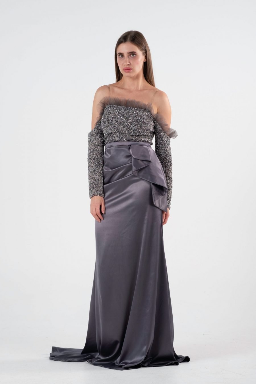 Off-Shoulder Mermaid Evening Dress - Image 8