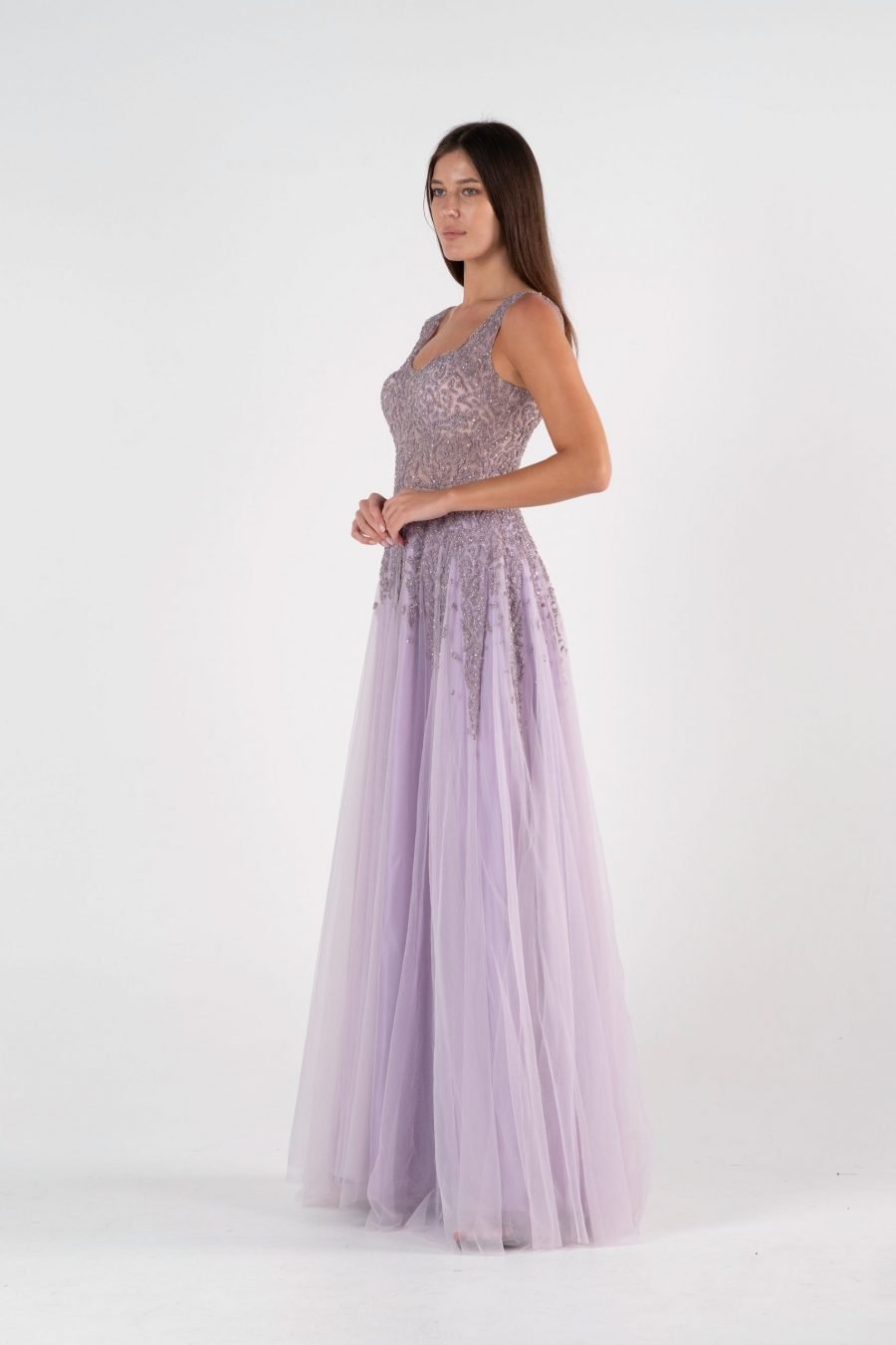 Square A-Line Evening Dress - Image 4