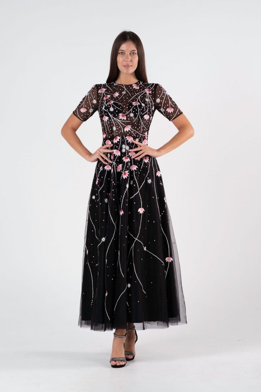 Jewel A-line Evening Dress - Image 7