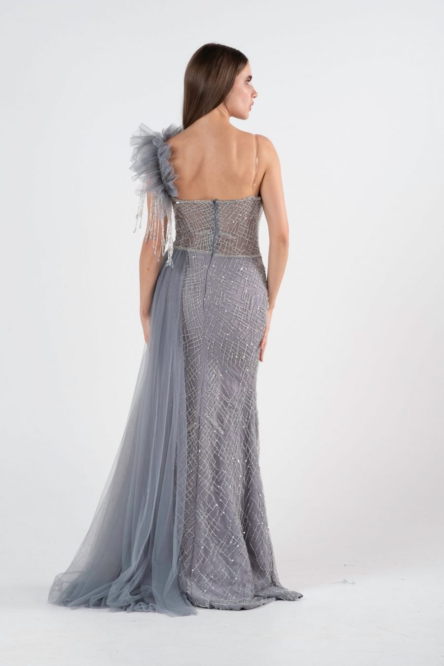 Asymmetric Column Evening dress - Image 4
