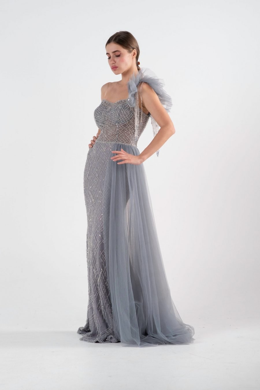 Asymmetric Column Evening dress - Image 2
