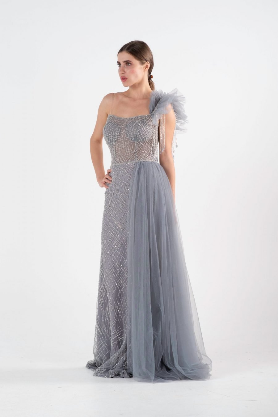 Asymmetric Column Evening dress - Image 3