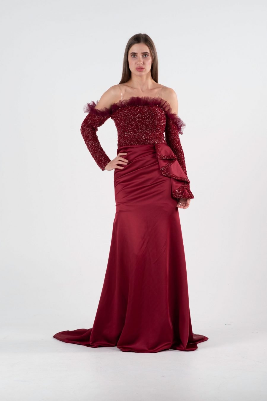Off-Shoulder Mermaid Evening Dress - Image 5