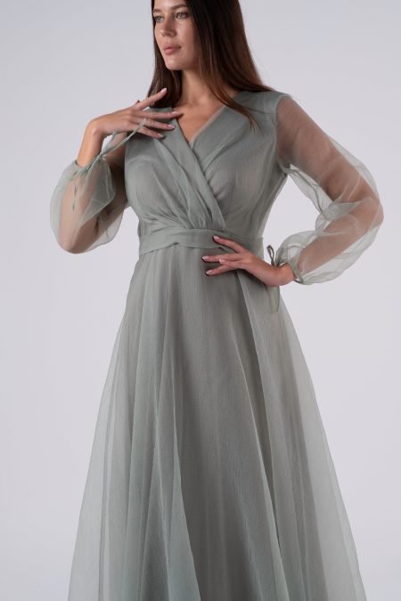 V-Neck Princess Evening Dress