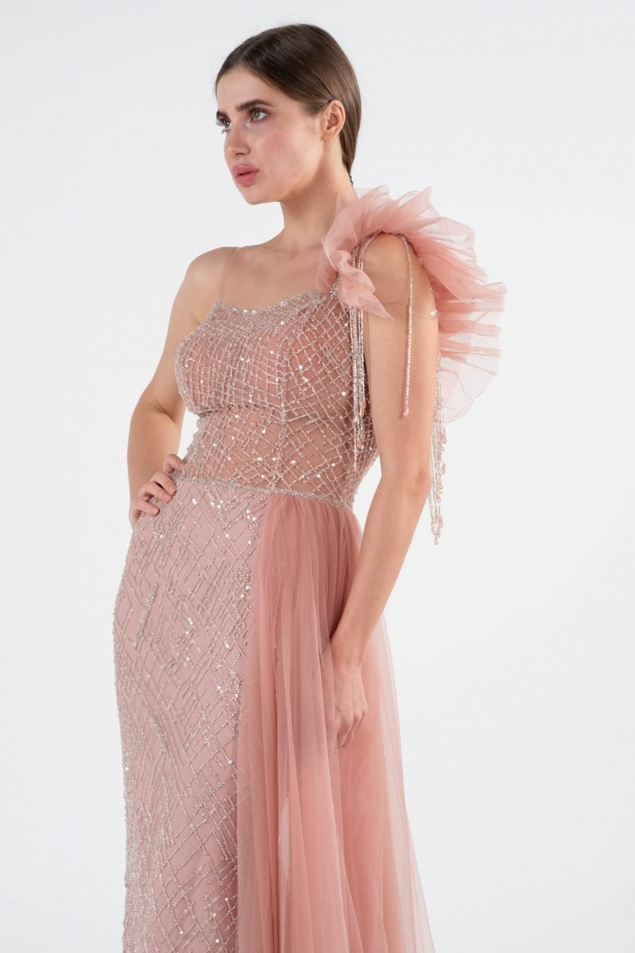 Asymmetric Column Evening dress - Image 7