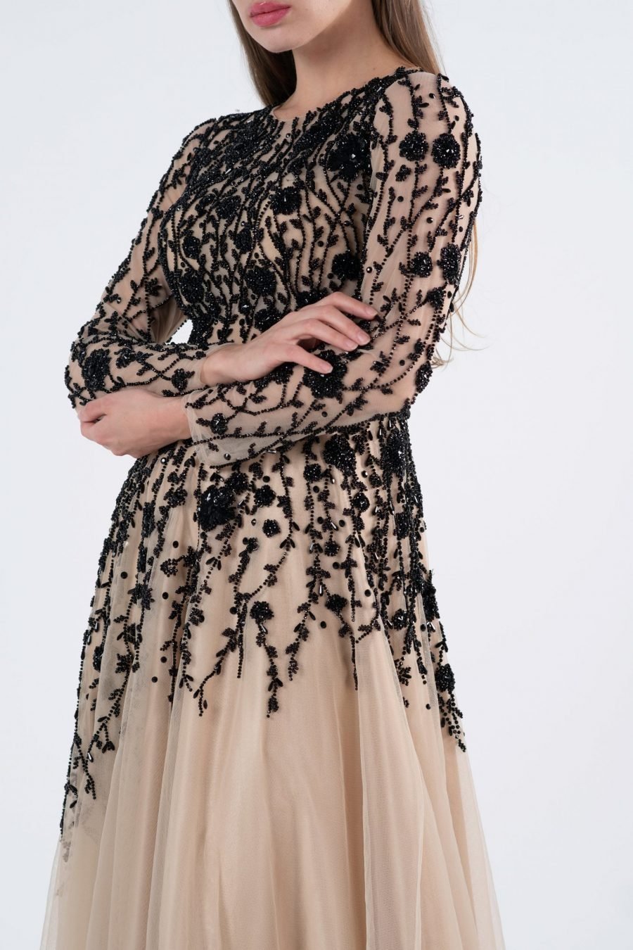 Boat Neck Column Evening Dress - Image 4