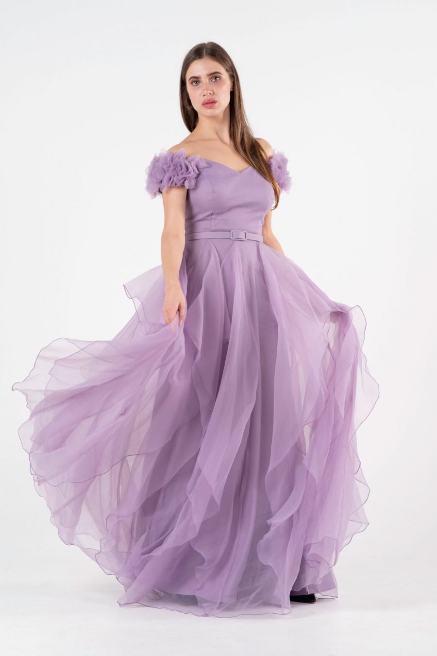 Off-Shoulder Princess Evening Dress - Image 8