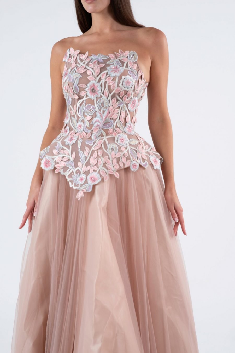 Straight Across Princess Evening Dress