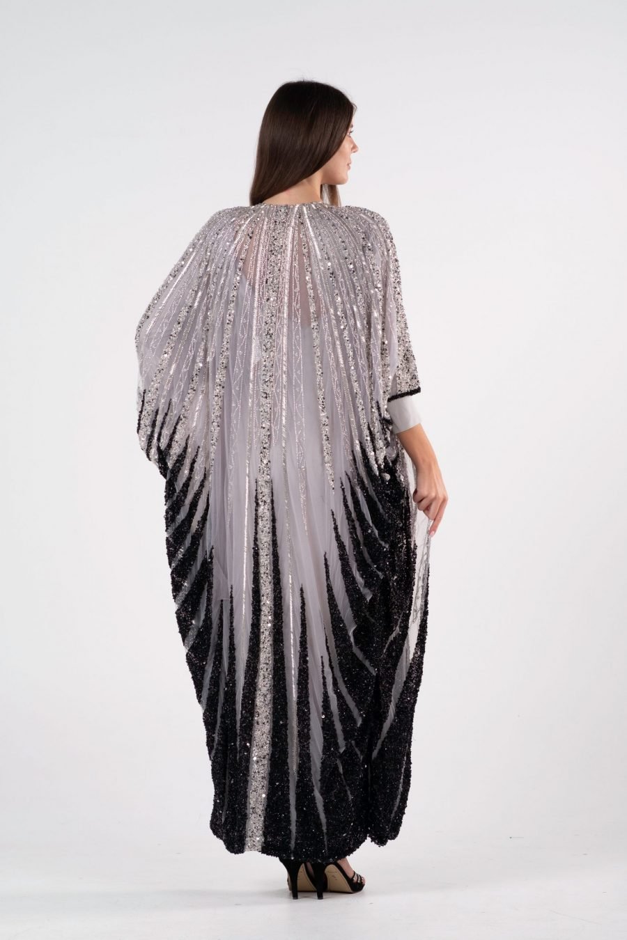 Boat Neck Column  Evening Dress - Image 6