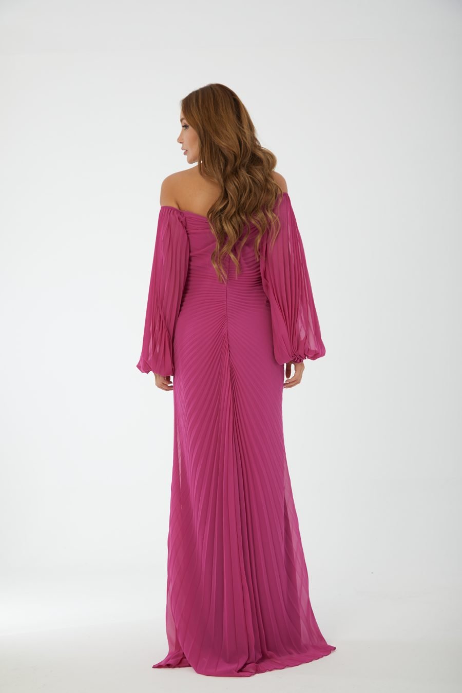 Off shoulder high knee column evening dress - Image 8
