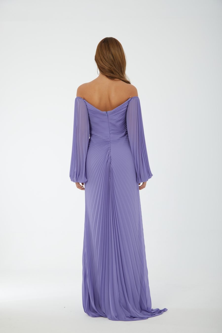 Off shoulder high knee column evening dress - Image 12