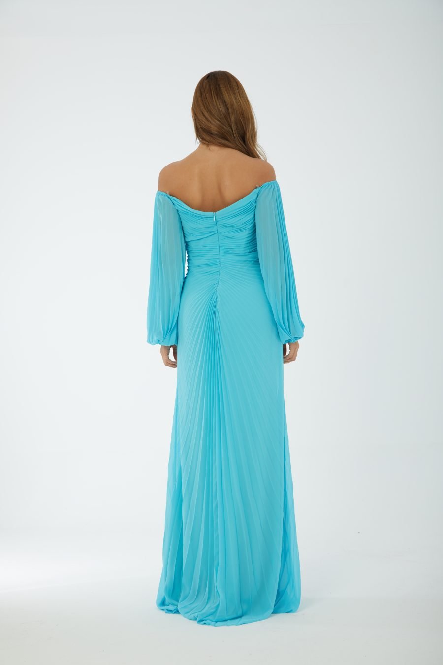 Off shoulder high knee column evening dress - Image 16