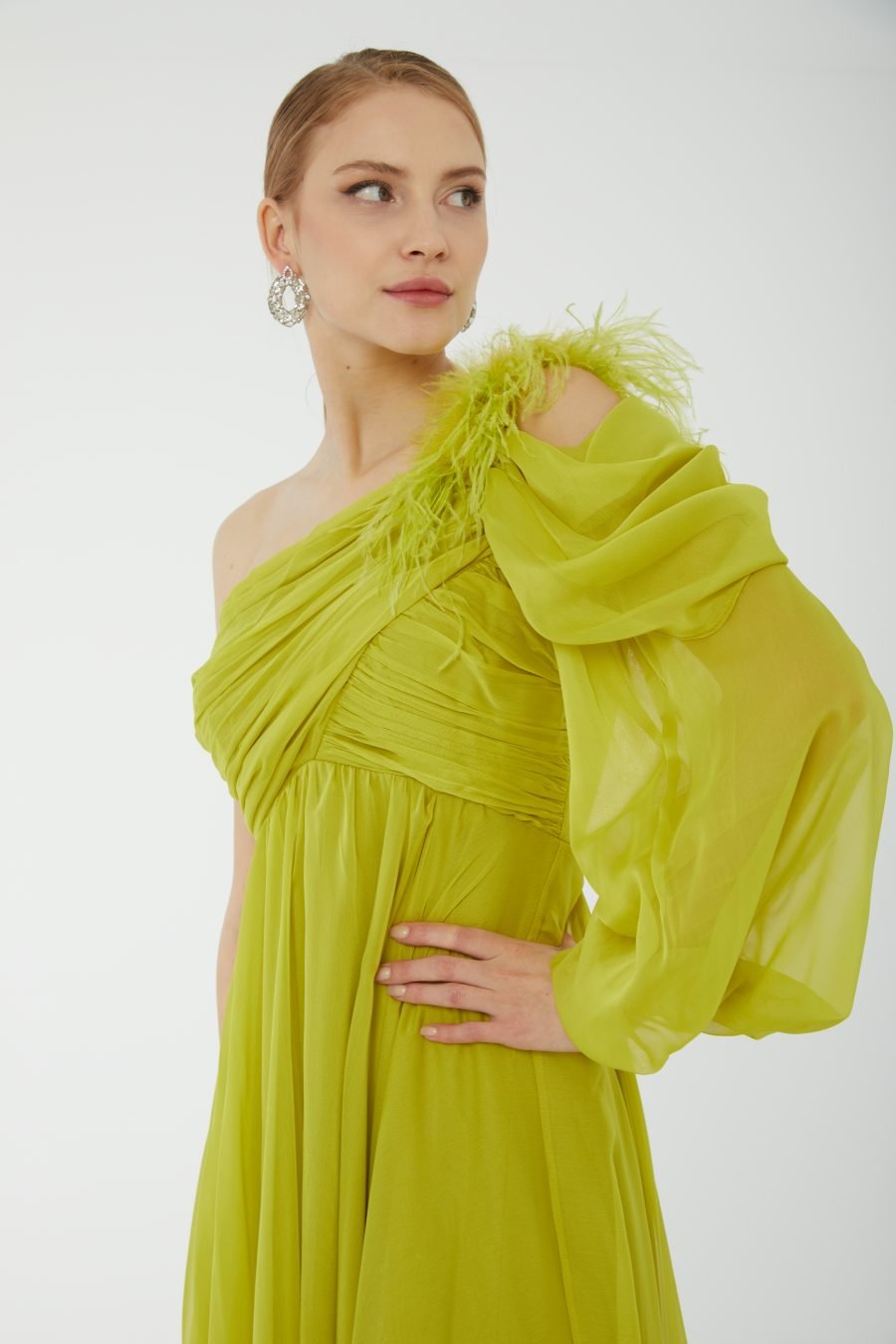 Asymmetric Column evening dress - Image 3