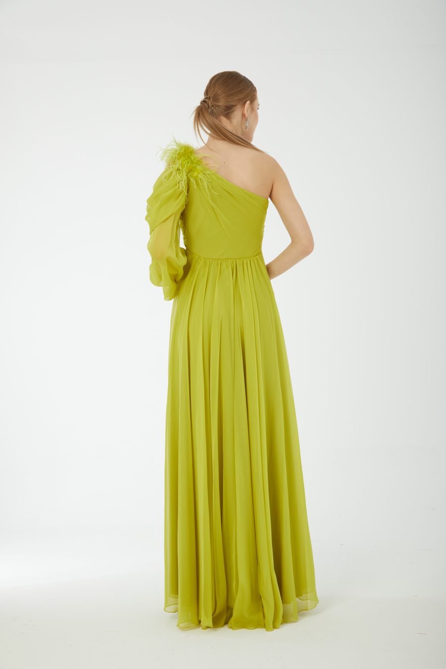 Asymmetric Column evening dress - Image 4