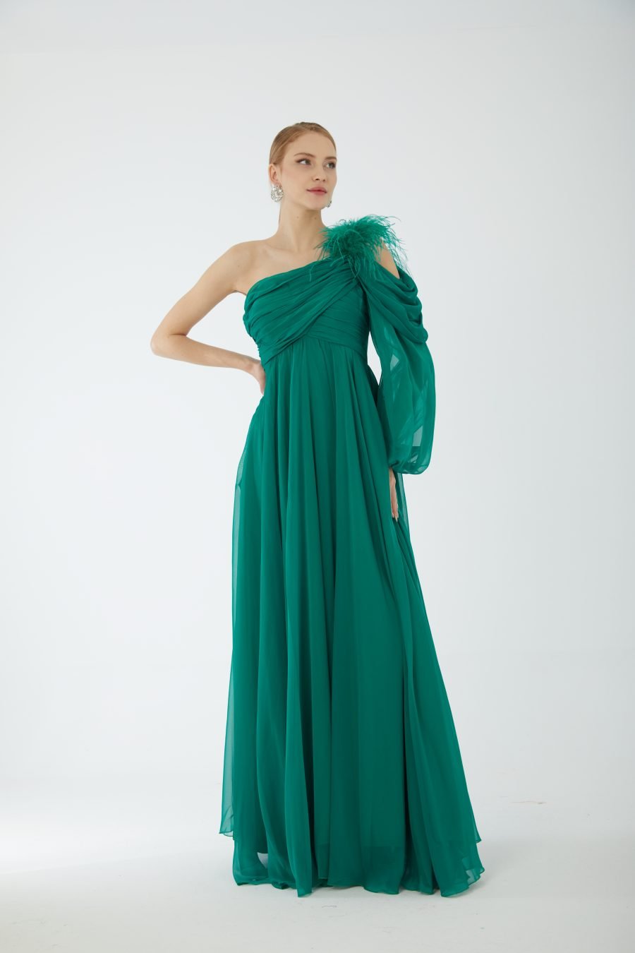 Asymmetric Column evening dress - Image 5