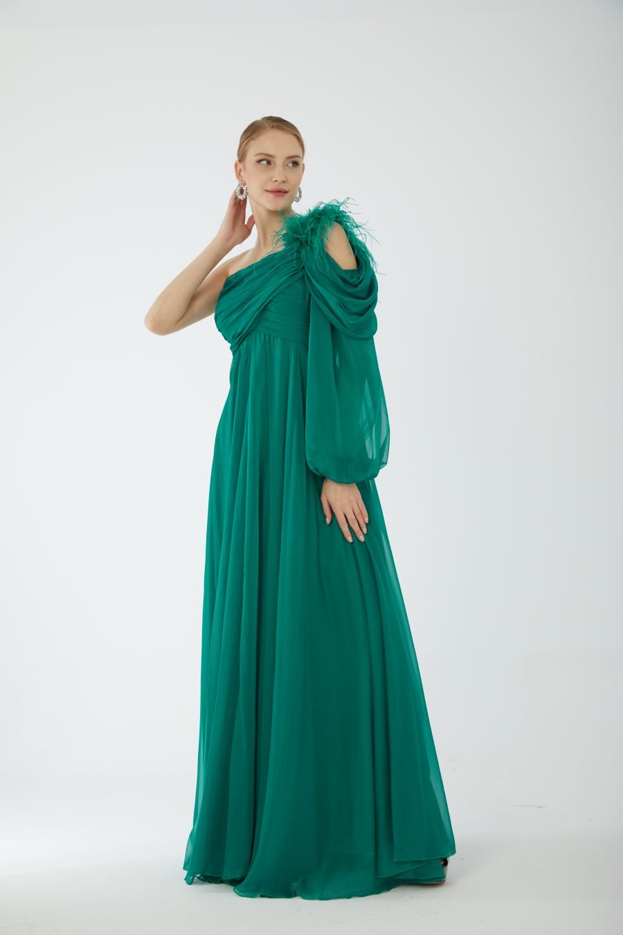 Asymmetric Column evening dress - Image 6