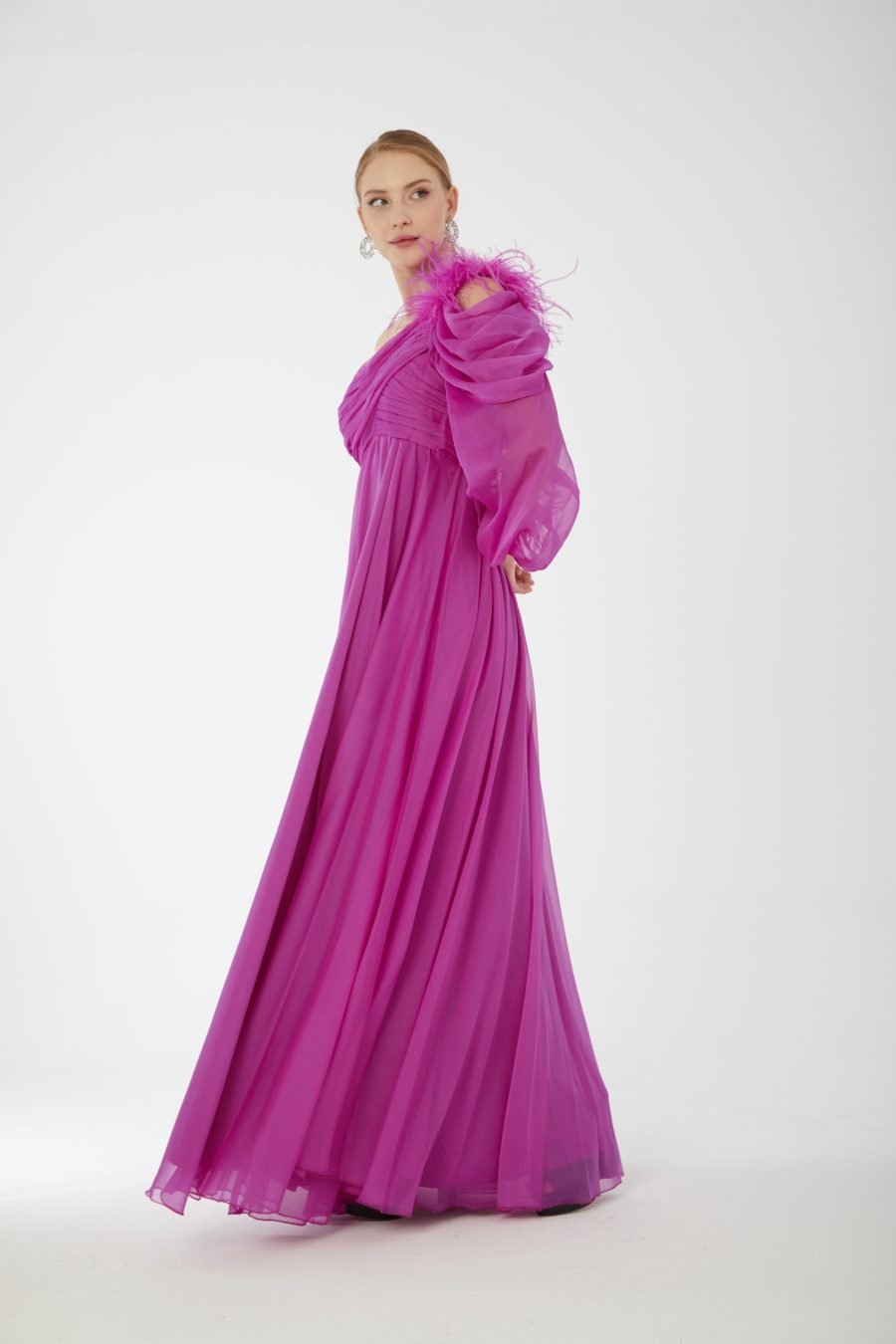 Asymmetric Column evening dress - Image 10