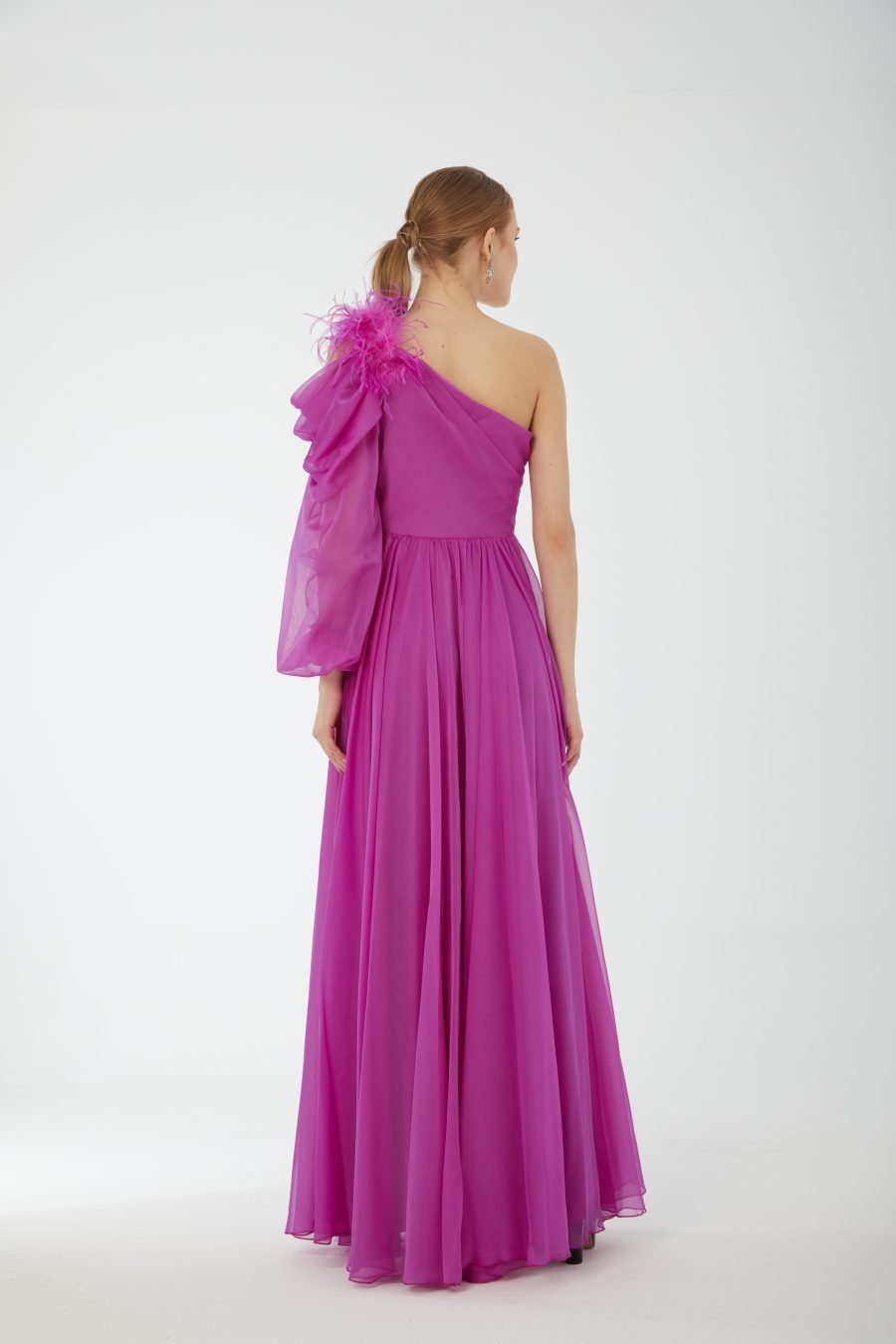 Asymmetric Column evening dress - Image 12