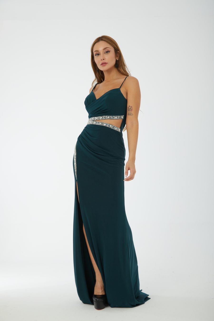 Halter strap high knee evening dress - Image 17
