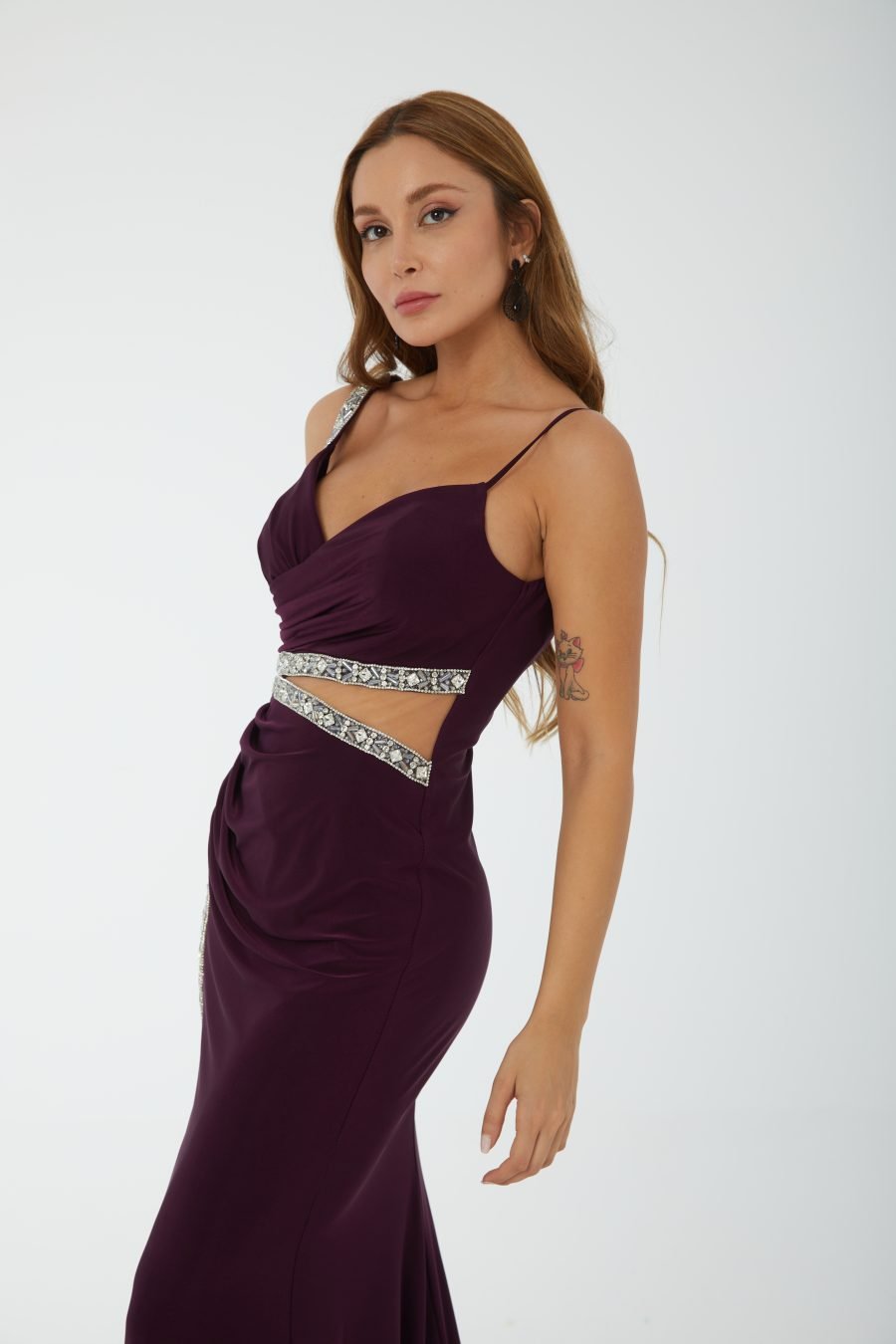 Halter strap high knee evening dress - Image 7