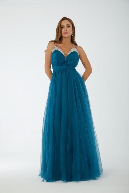 Sweetheart strap column evening dress