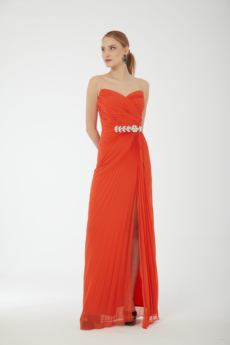 Sweetheart off shoulder high knee evening dress - Image 5