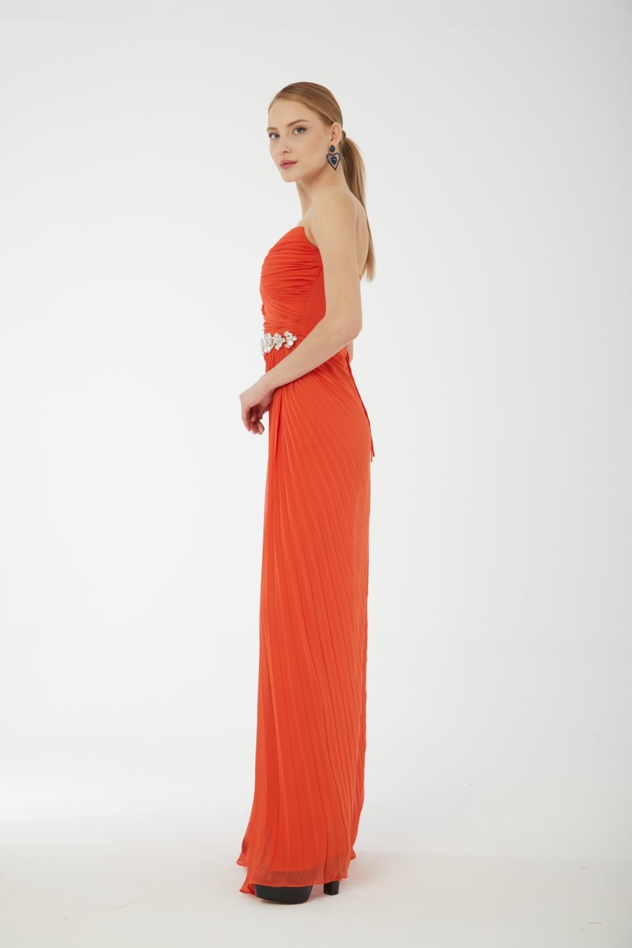 Sweetheart off shoulder high knee evening dress - Image 6