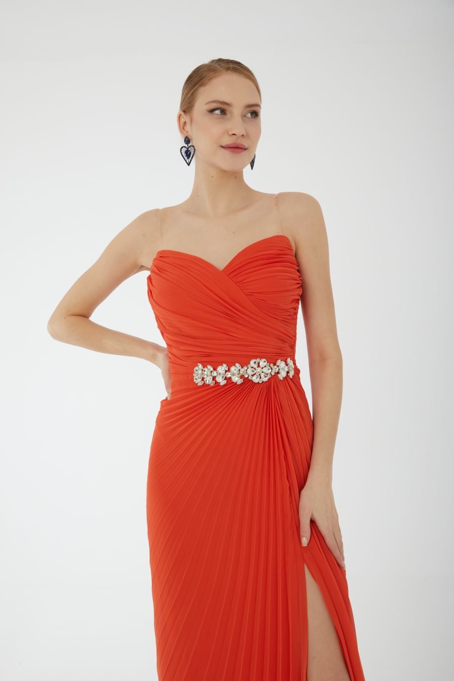 Sweetheart off shoulder high knee evening dress - Image 7