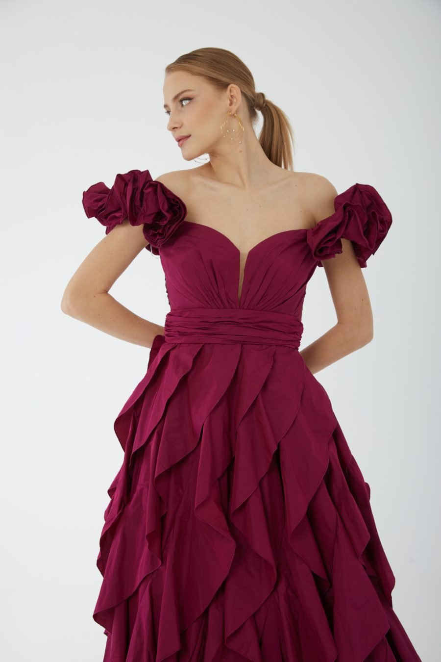 Off shoulder A-Line  evening dress - Image 4