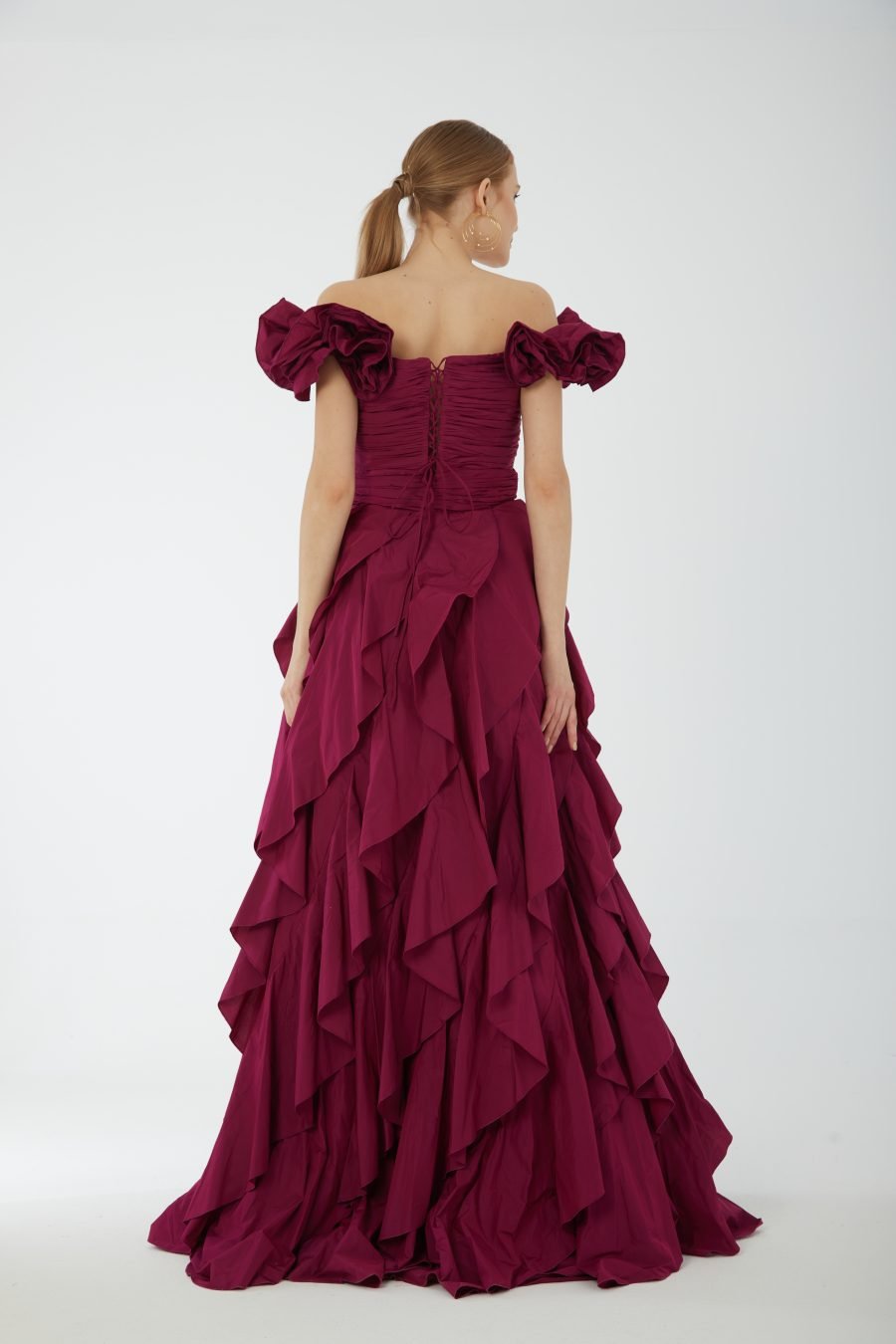 Off shoulder A-Line  evening dress - Image 5