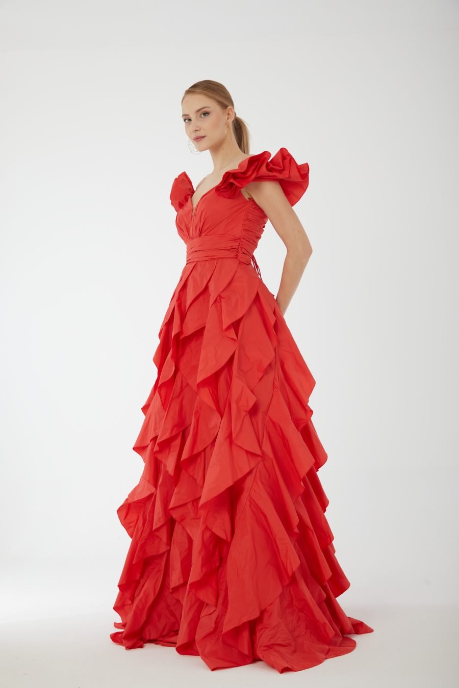 Off shoulder A-Line  evening dress - Image 7