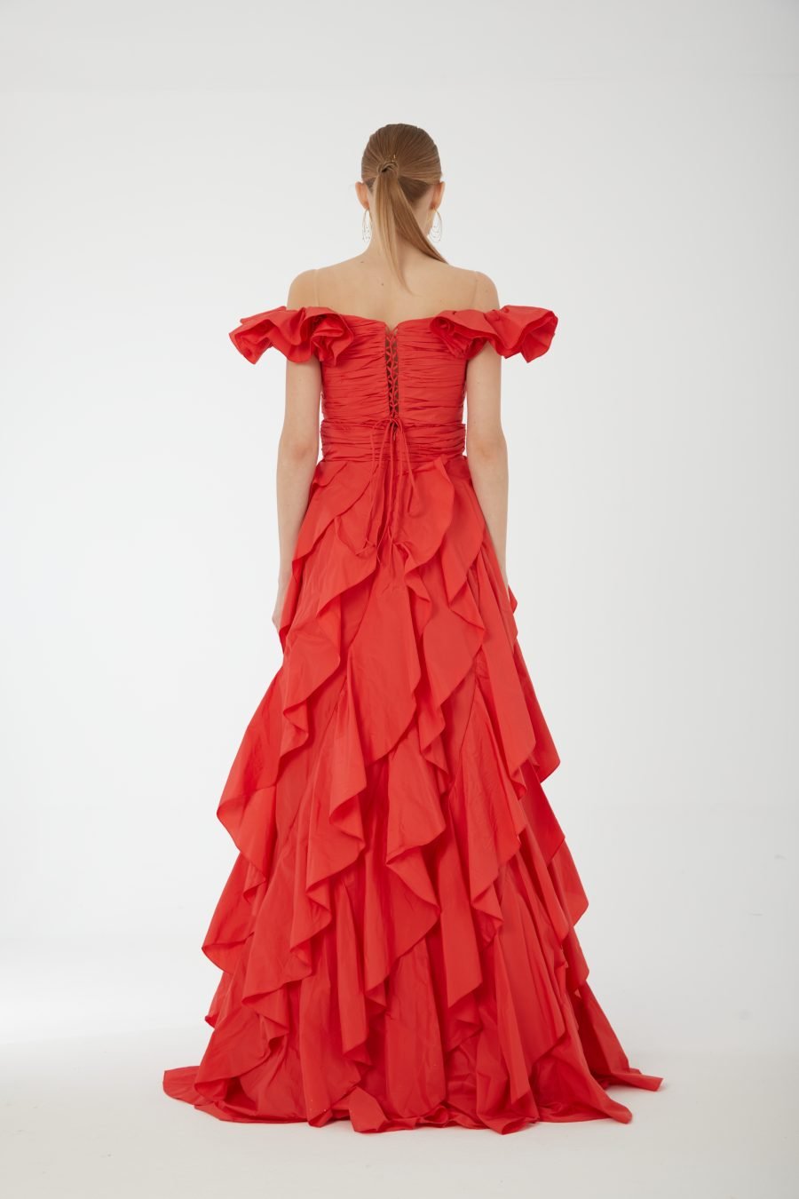 Off shoulder A-Line  evening dress - Image 9