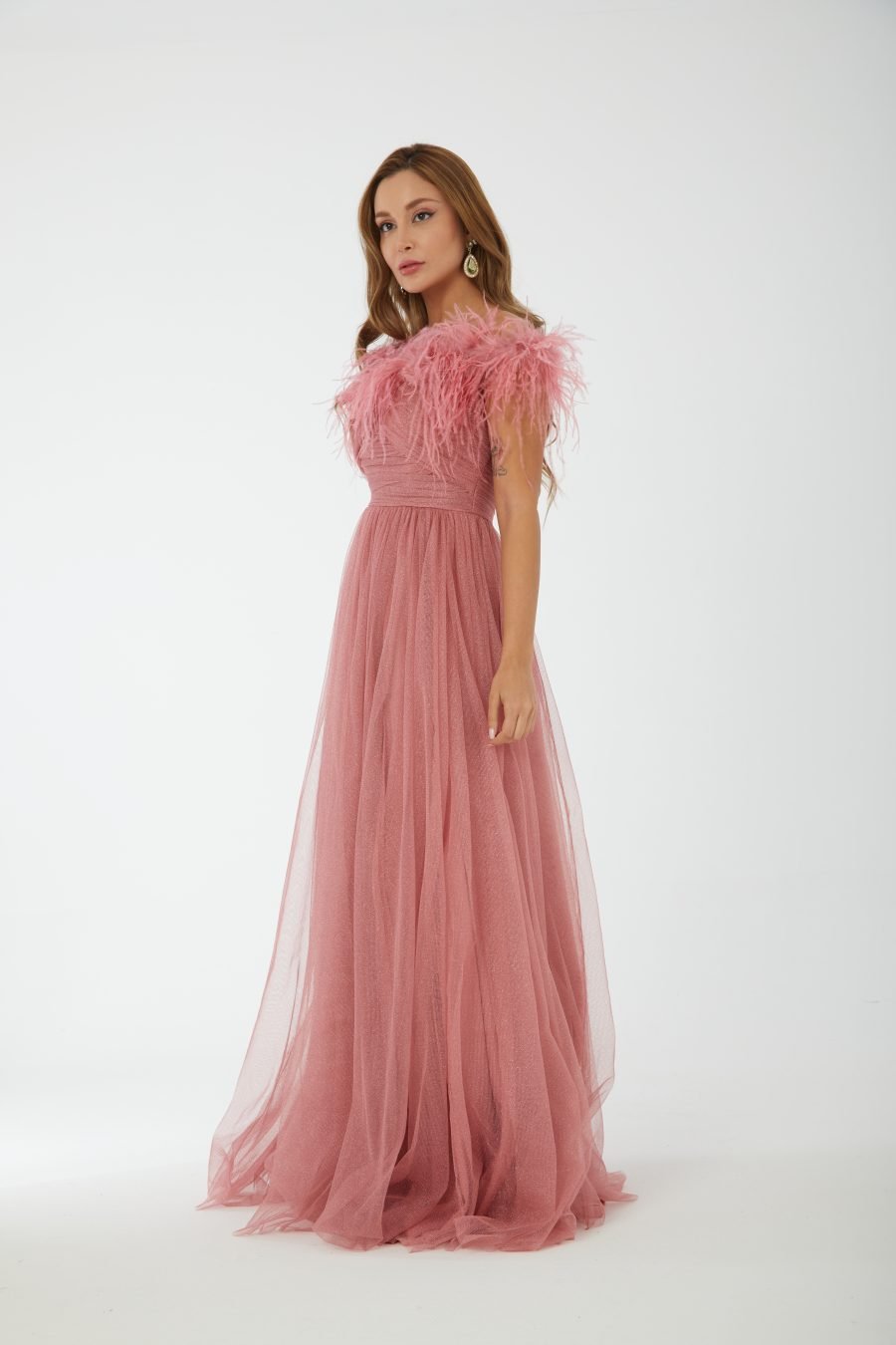Off shoulder high knee column evening dress - Image 6