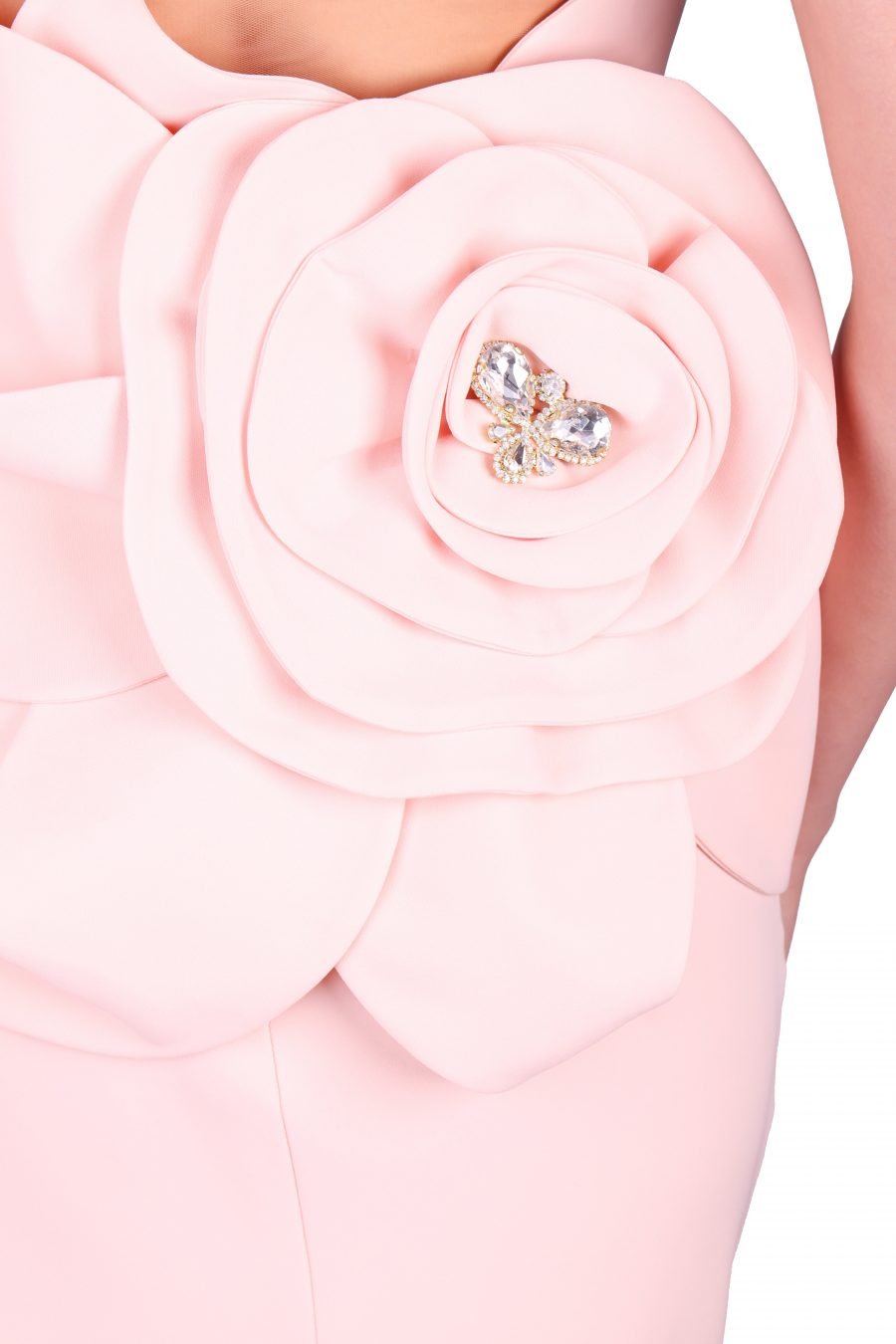 Mermaid Illusion Simple Taffeta Plain Dress - Image 10