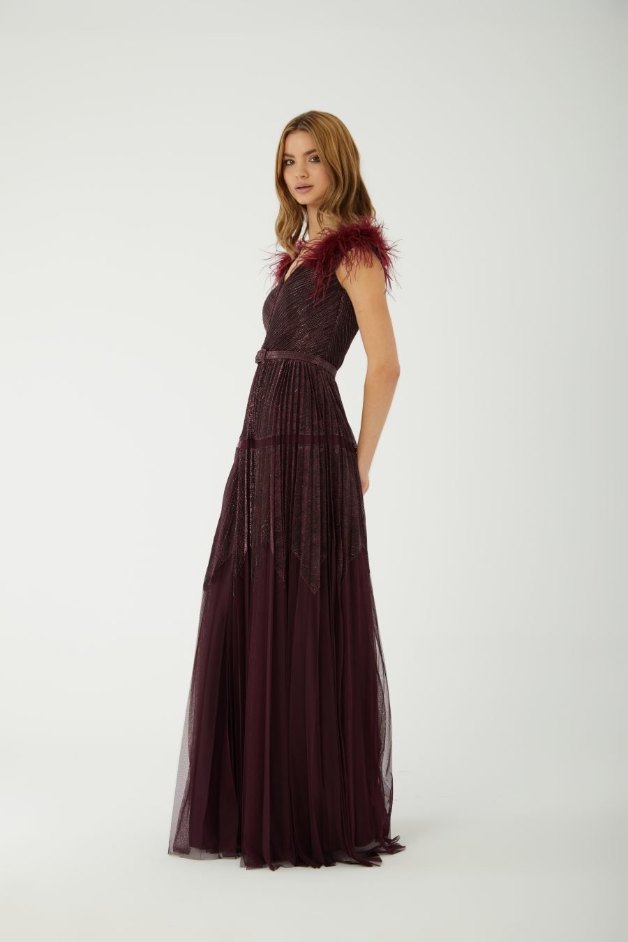 V neck A line Evening Dress - Image 2