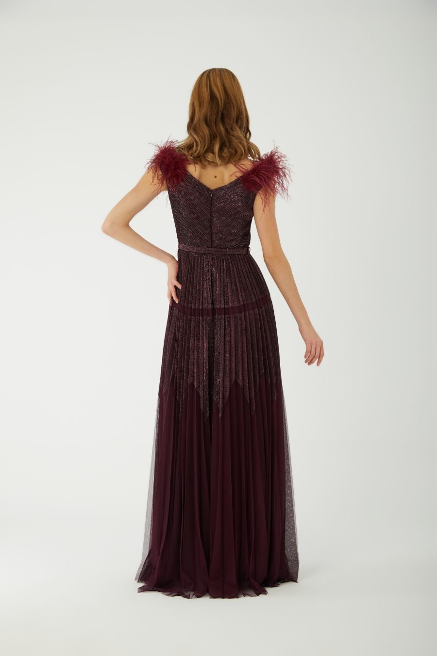 V neck A line Evening Dress - Image 4