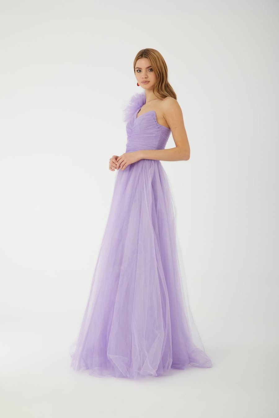 semi sweetheart off shoulder A line Evening Dress - Image 6