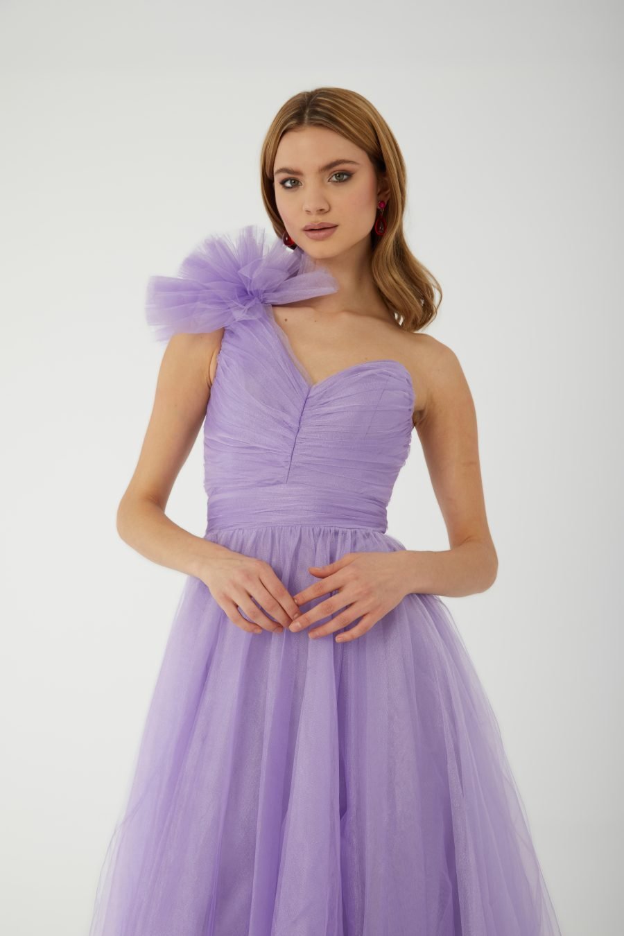 semi sweetheart off shoulder A line Evening Dress - Image 7
