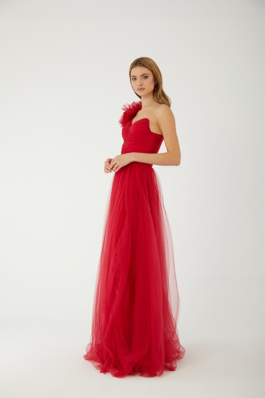 semi sweetheart off shoulder A line Evening Dress - Image 2