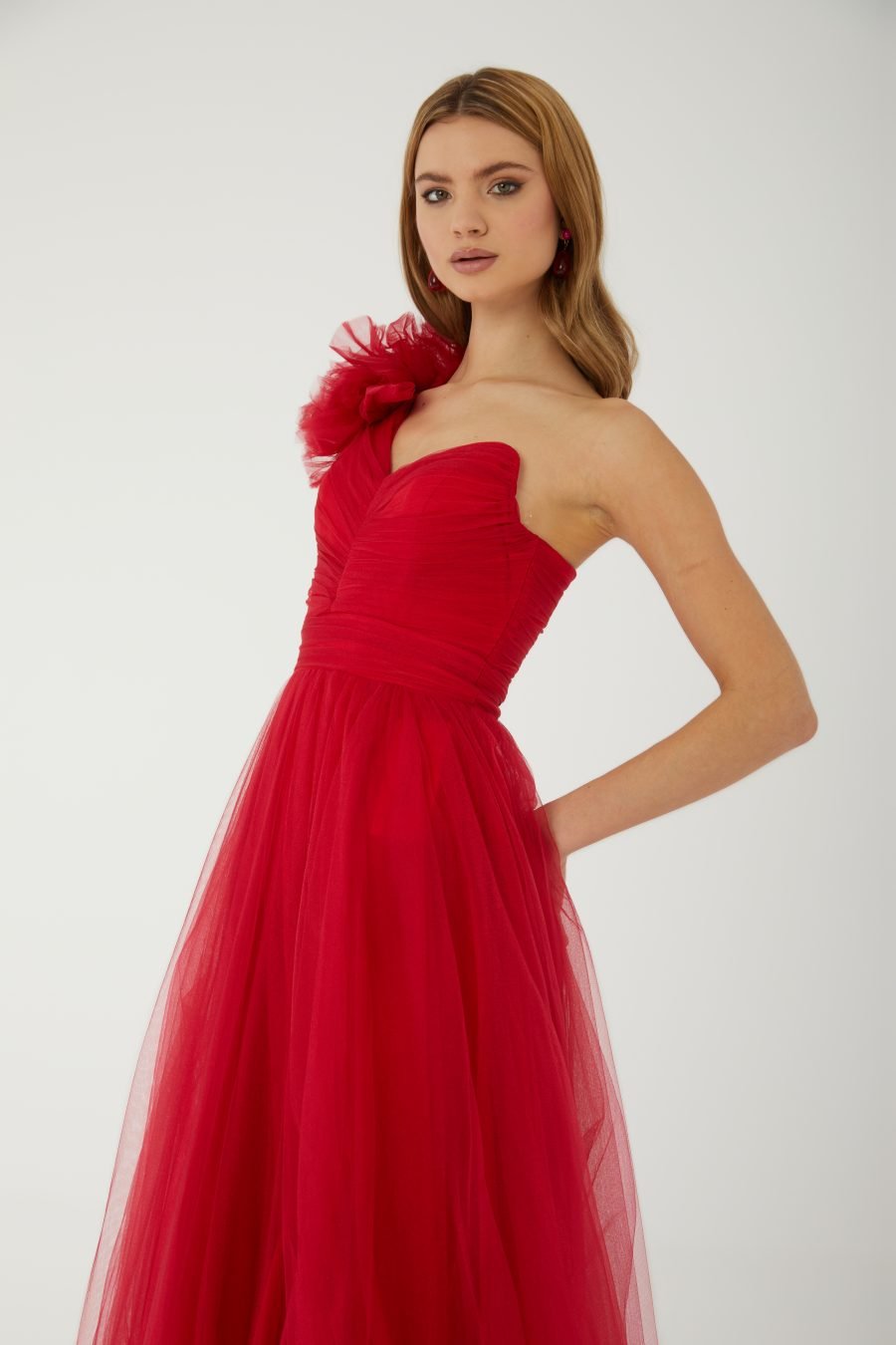 semi sweetheart off shoulder A line Evening Dress - Image 3