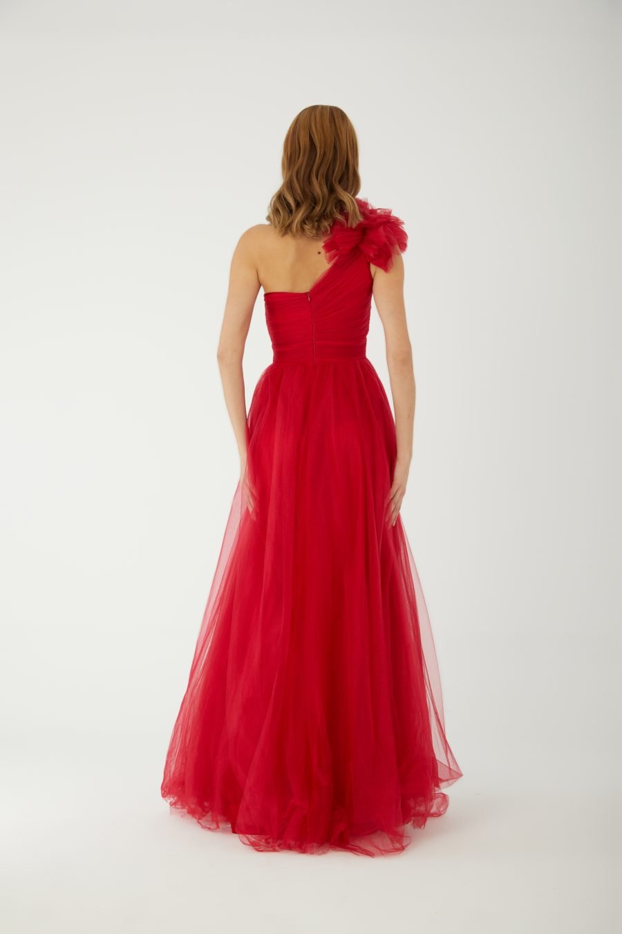 semi sweetheart off shoulder A line Evening Dress - Image 4