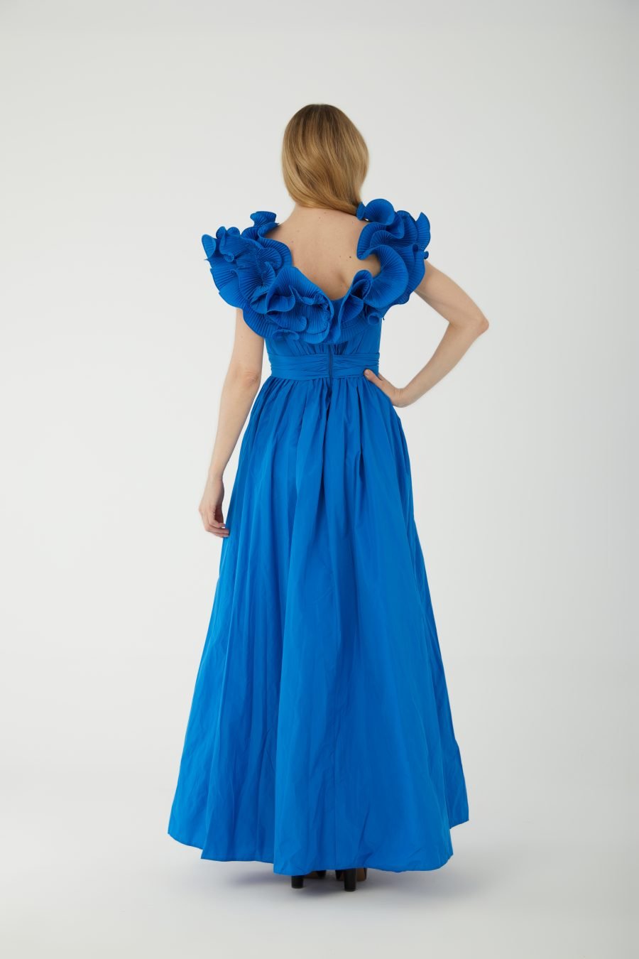Straight Across Off- shoulder A line Evening Dress - Image 4