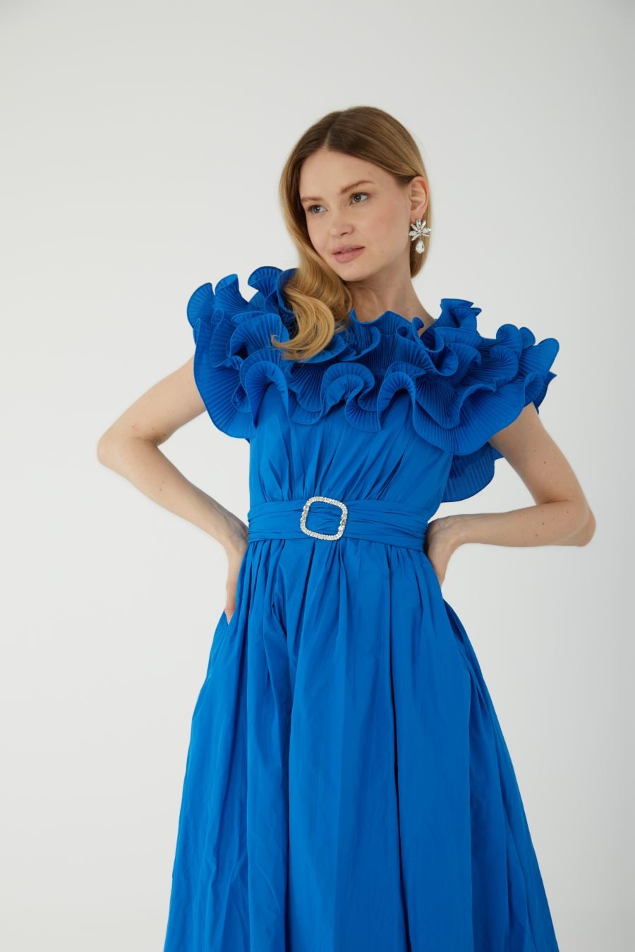 Straight Across Off- shoulder A line Evening Dress - Image 3