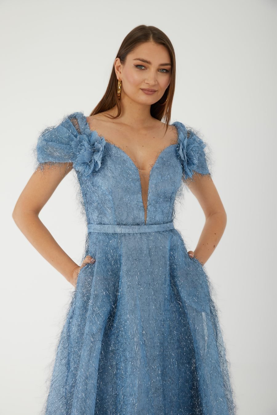 Sweetheart plunging A line  Evening Dress - Image 3