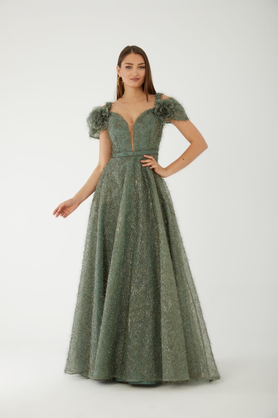 Sweetheart plunging A line  Evening Dress - Image 5