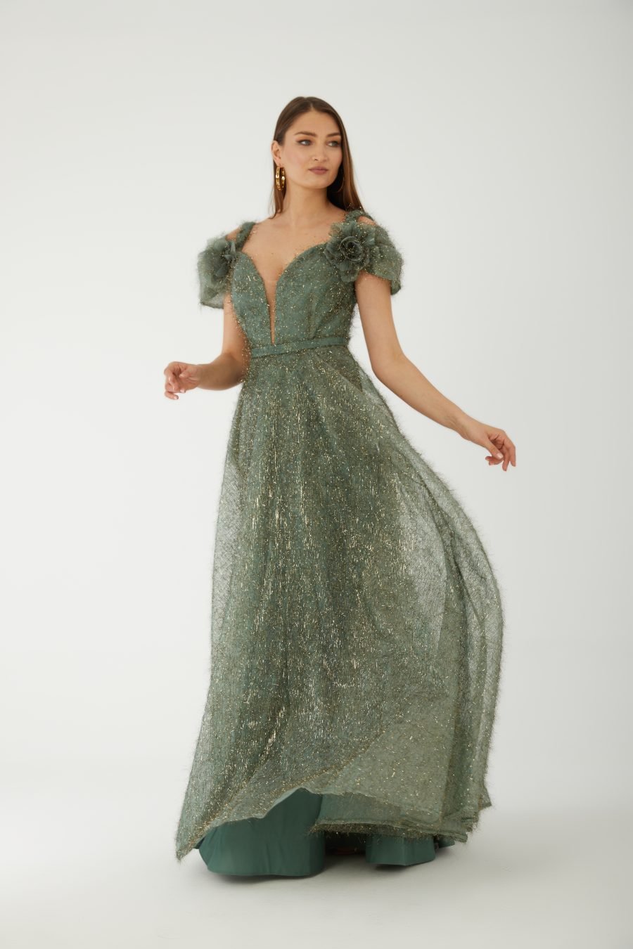 Sweetheart plunging A line  Evening Dress - Image 6