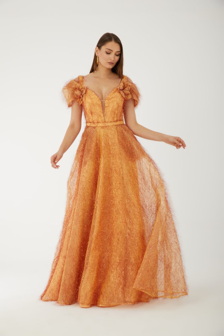 Sweetheart plunging A line  Evening Dress - Image 9